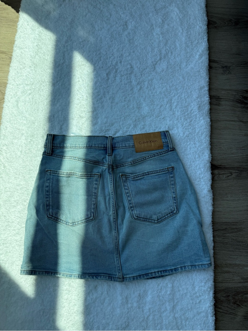 Calvin Klein Light Blue Denim Mini Skirt
